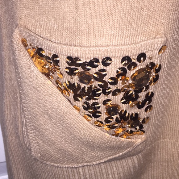 Joan Boyce Ladies Cardigan Sweater Camel Color Size XS - Picture 2 of 14